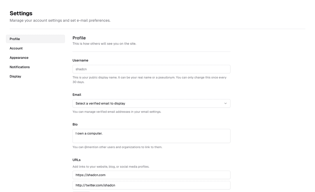 Feature Sections