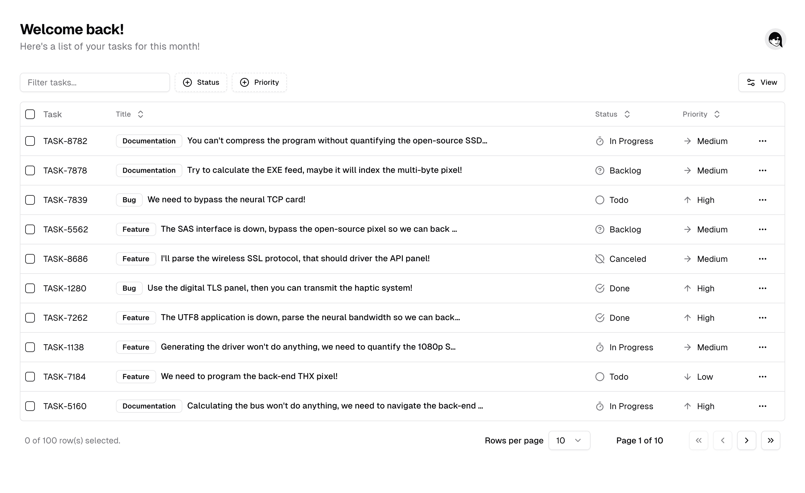 Launch UI app screenshot